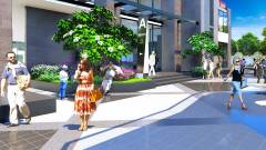 Sảnh tòa tháp A - Từ quảng trường trung tâm